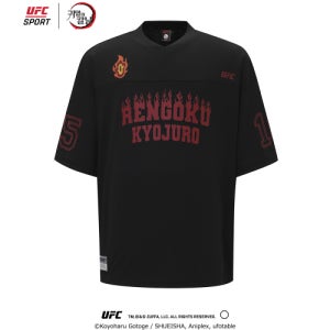 [유에프씨 스포츠] UFC SPORT｜귀멸의 칼날 쿄쥬로 메가핏 풋볼 저지 반팔 티셔츠 블랙 U2SSW2379BK U2SSW2379BK