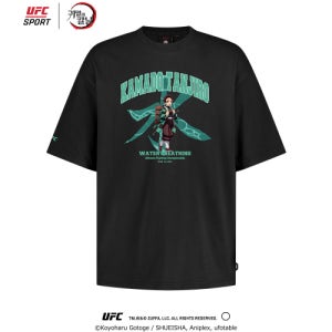 [유에프씨 스포츠] UFC SPORT｜귀멸의 칼날 물의 호흡 릴렉스핏 반팔 티셔츠 블랙 U2SSW2371BK U2SSW2371BK