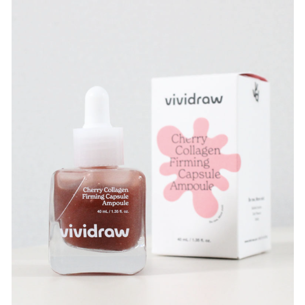 1+1 <b>비비드</b>로우 VIVIDRAW 체리 <b>콜라겐</b> 퍼밍 캡슐 앰플