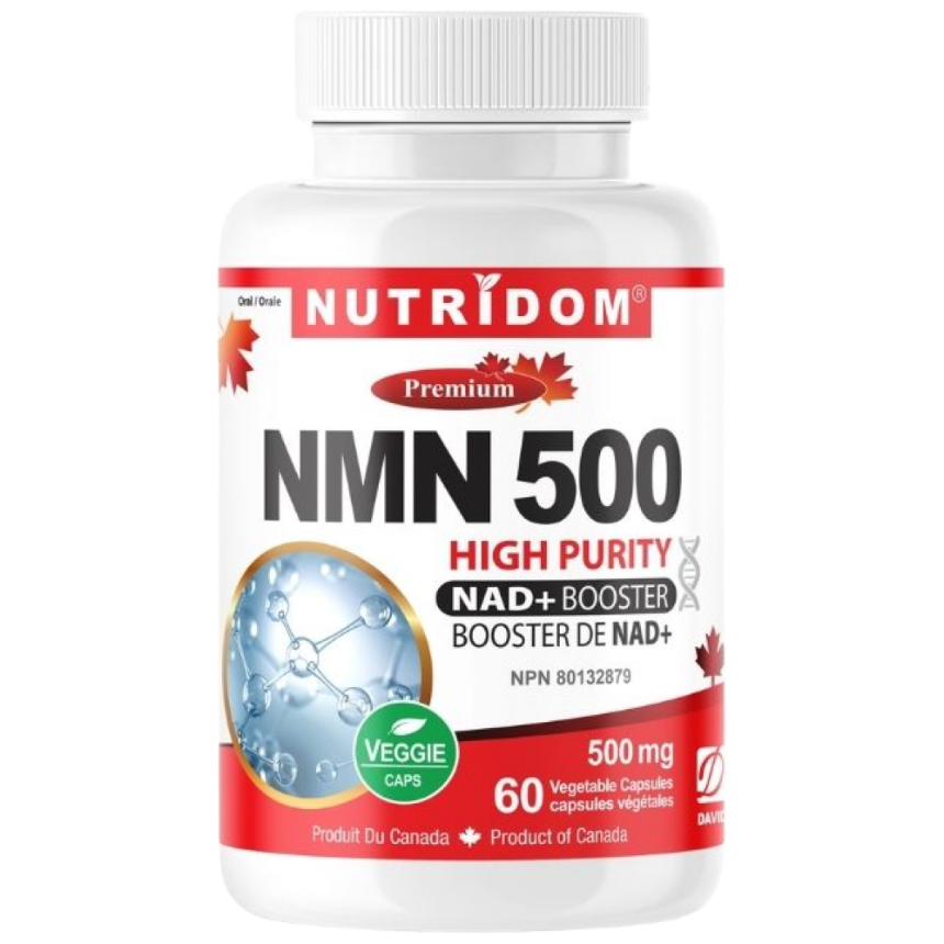 뉴트리돔 NMN 고순도 식물성 세포 NAD 기억력 엔앰엔 500mg 60 베지캡슐  1개