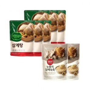 비비고 삼계탕 800g 6개+누룽지닭백숙죽 420g 2개