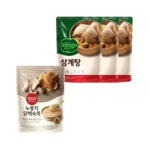 비비고 삼계탕 800g 3개+누룽지닭백숙죽 420g 1개
