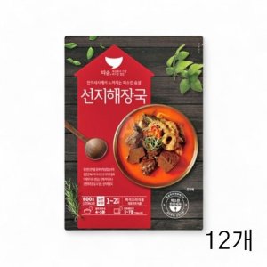선미 따숨 선지해장국 600g X 12개 가정간편식 선짓국 간편조리 즉석식품 해장음식 숙취해소 얼큰한술안주