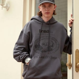 디바인디스턴스 모노 브런치 후드티 | 차콜 D23FHD101CH-D23FHD101CH