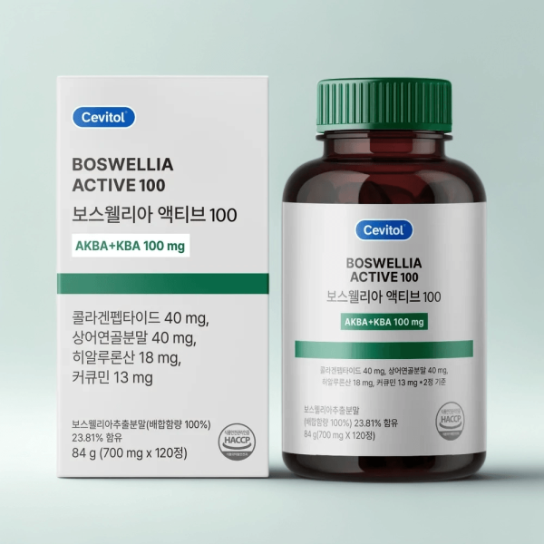세비톨 보스웰리아 액티브100 120정 1개 인도산 프리미엄 원료 콜라겐 히알루론산 함유 본품