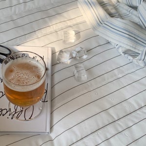 비비홈 라인 듀라론 정품 스트라이프 냉감 여름 고정밴딩 패드 (Lk) - 2컬러