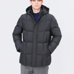 [닥스 남성] [스테디셀러] 블랙 탈착후드 구스다운 패딩점퍼 WMJU4D003BK