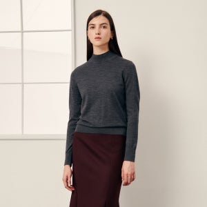 [지고트(OUTLET)] 울 베이직 심플 풀오버 니트 (GREY) JP9A1PO129