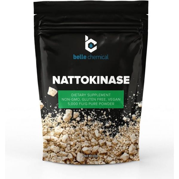<b>순수</b> 유기농 <b>나토키나제</b> 파우더 비 비건 벌크 Belle Chemcal  3.52 Ounce (Pack of 1)