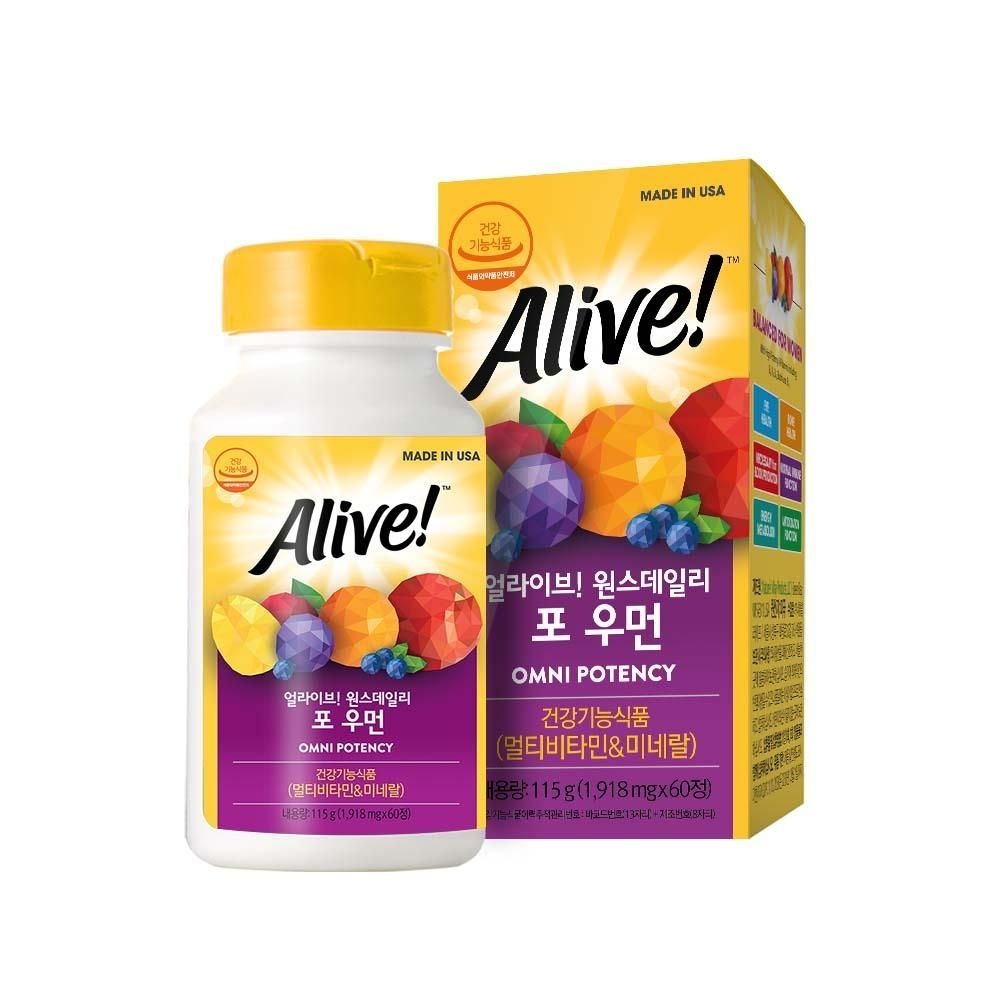 네츄럴라이프 영양제 얼라이브 포우먼 60정, 1개