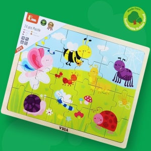 유베리굿 비가 24피스퍼즐 곤충 5세 아기교구 아기 나무퍼즐 유아퍼즐 생일선물