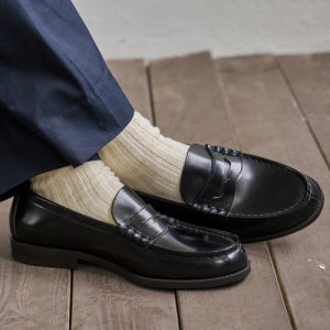 [하루타] 남성용 소가죽 페니로퍼 HS-906_BLACK HRT-906-BK