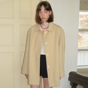 [썸웨어버터] Bailey half trench coat - butter beige