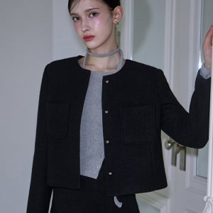 [로제프란츠] Pocket Tweed Jacket [Black] 5007680793