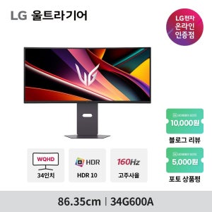 LG전자 LG 34G600A 160Hz WQHD 게이밍 모니터 34인치 내장스피커