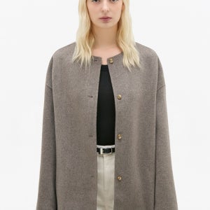 [TOM GREYHOUND] [LOU LOU STUDIO] 던 싱글 브레스티드 코트 / TG2F7WJC016WL5_BR