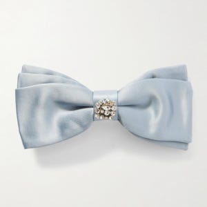 에르뎀 헤어클립 ERDEM Crystal-embellished satin bow hairclip 46376663162865427