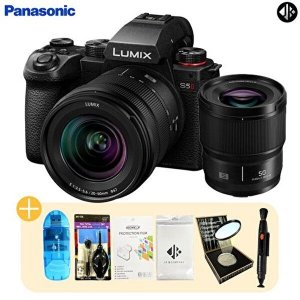 파나소닉 [파나소닉]파나소닉 루믹스 DC-S5 IIX + 더블렌즈 KIT (20-60mm,50mm) + 악세사리 6종 패키지 DC-S5M2XW