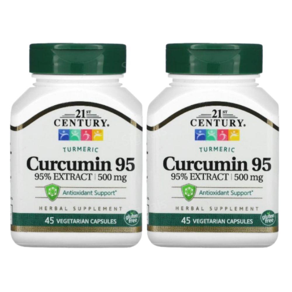 21세기 강황 <b>커큐민 95</b> 500mg 45캡슐 2개 터메릭 커큐미노이드 Curcumin
