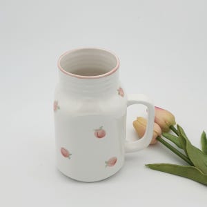 과일 드링크자(복숭아/체리)450&650ml저그대용량컵 도자기, 도도세라믹(DoDoCeramic)