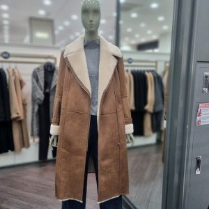 시슬리 퍼 배색 롱 무스탕 SALE41361 브라운,블랙 884913