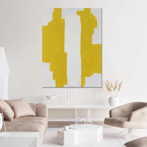 이사선물 심플 노란 추상화액자 벽인테리어 캔버스그림