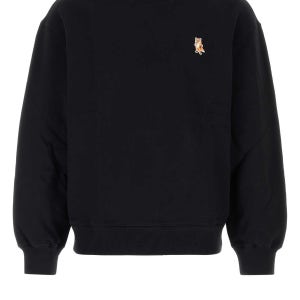 메종키츠네  블랙 코튼 스웨트셔츠 PM00311KM0341 P199