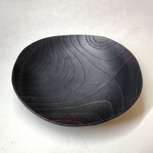 옻칠 탄화접시 Lacquered carbonization plate