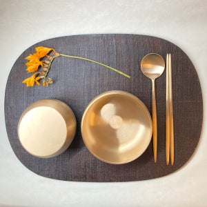 옻칠 삼베 트레이 Lacquered burlap tray