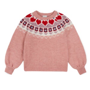 미포넷 그레타 노르딕 스웨터 - 핑크 [833] GRETA NORDIC SWEATER-NUDE PINK