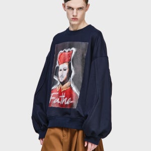 [송지오] 송지오 컬렉션 카디널 페인트 스웻 네이비 SH5TS704NY SH5TS704NY