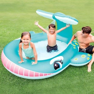 인텍스 풀장 내친구 돌고래 꼬리분수 간이수영장 (201X196CM) 옥상 튜브