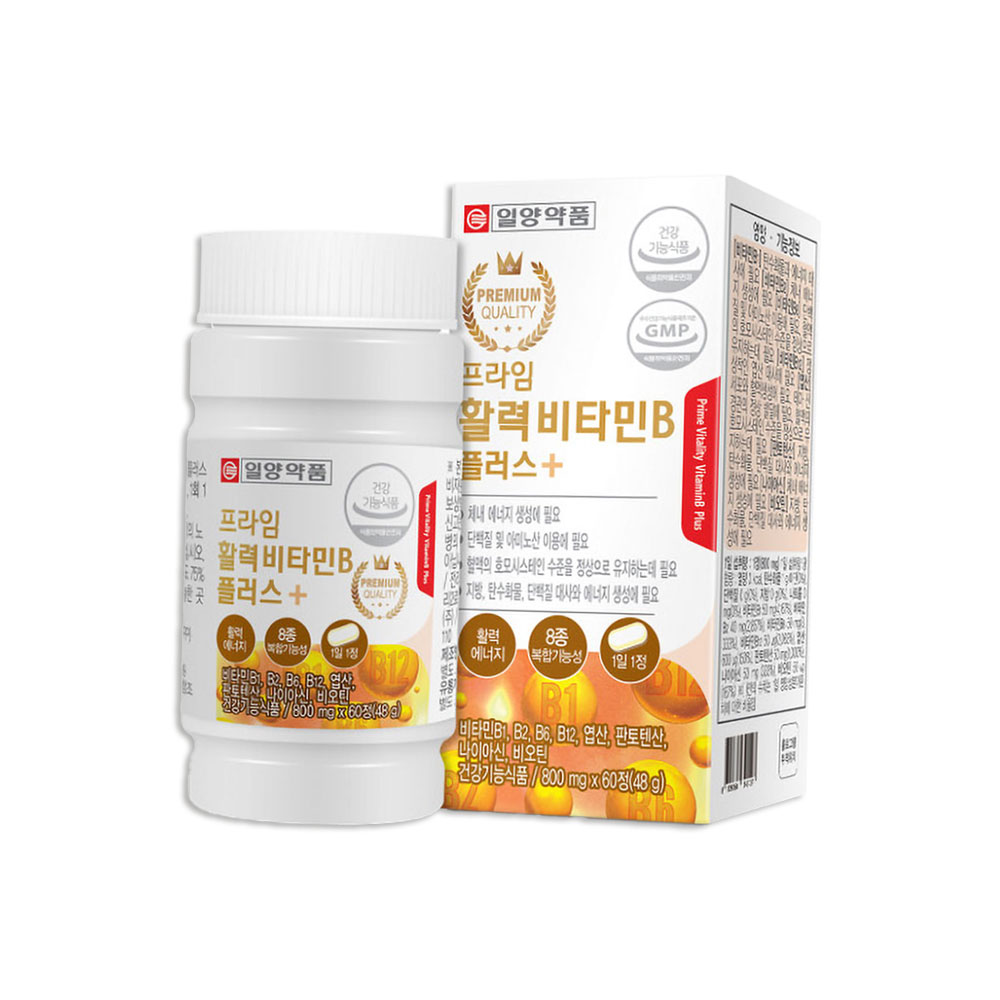 일양 활력 <b>비타민</b> B1 B2 B6 B12 판토텐산 나이아신 비오틴 엽산 영양  1개  60회분
