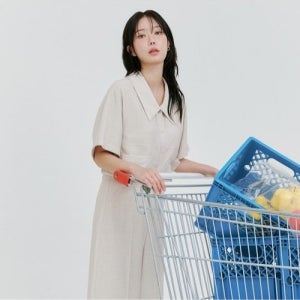 베스띠벨리 빅카라 배색 스티치 셋업 블라우스 BKBAF1442