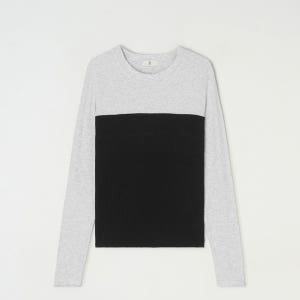 [이엘] 올리비아 배색 라운드 티셔츠_ELLA51034