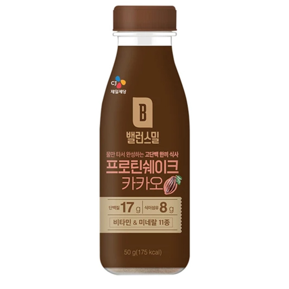 <b>CJ제일제당</b> 밸런스밀 프로틴 쉐이크 카카오  50g  3개