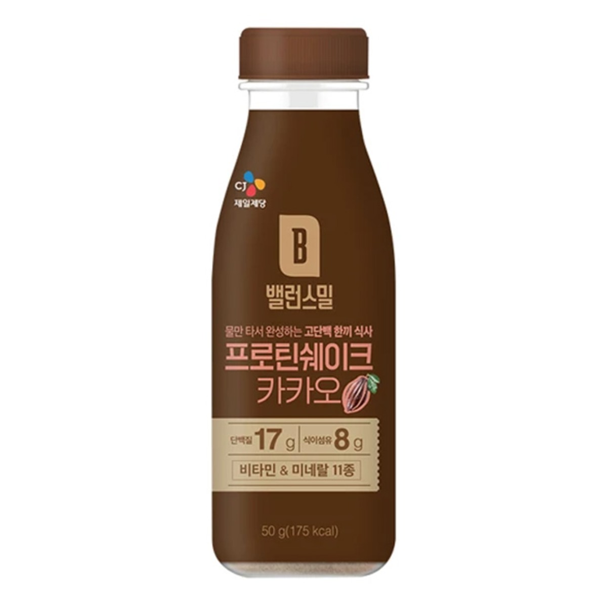 <b>CJ제일제당</b> 밸런스밀 프로틴 쉐이크 카카오  50g  5개
