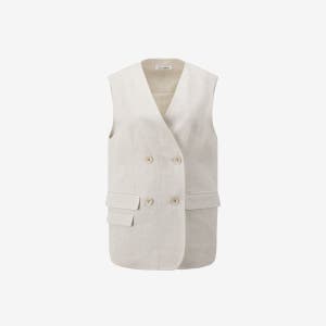 씨씨콜렉트 린넨 블렌드 더블 버튼 베스트 C252MSB031