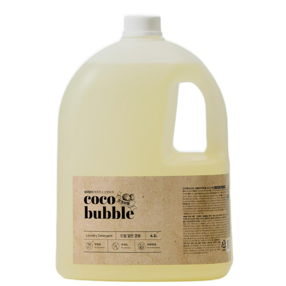 코코버블 세탁세제 드럼 일반 세탁기 겸용 실내건조  1개  4.2L
