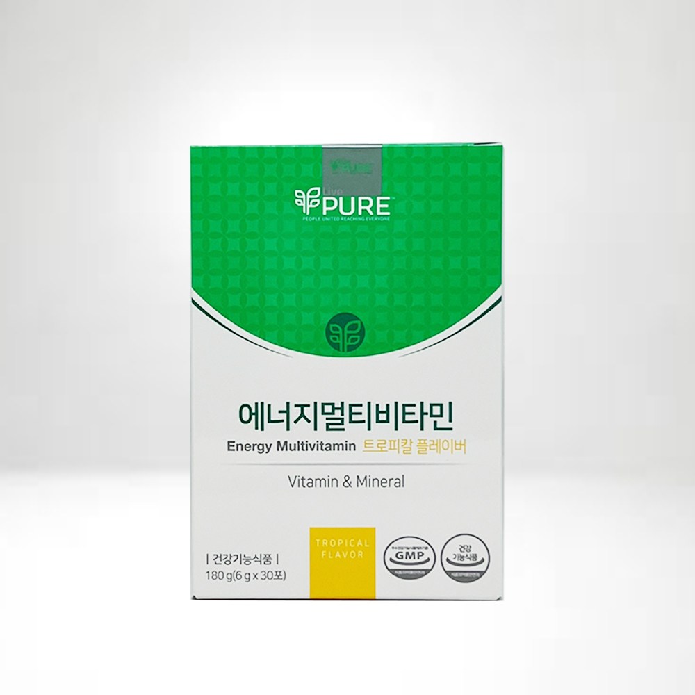 리브퓨어 <b>에너지멀티비타민 열대과일맛 6g</b> X 30포  1개