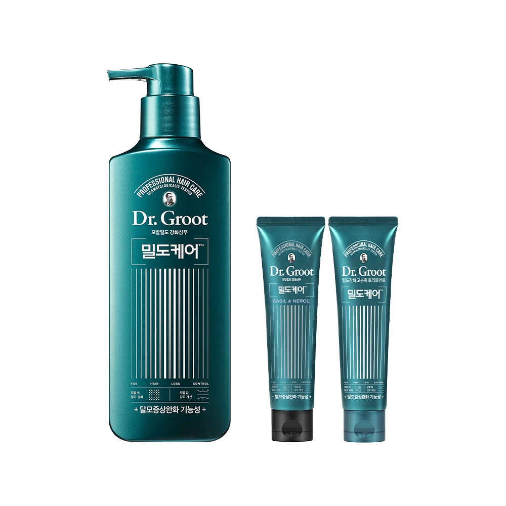 <b>닥터그루트</b> 밀도케어 바질&amp;네롤리 샴푸 400ml 모발강화 탈모샴푸  1개