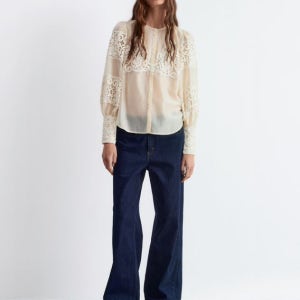 [& Other Stories] 레이스 엠브로이더리 블라우스 (1293808001)