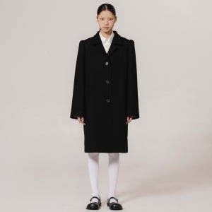 [키옥] SINGLE-BREASTED STITCH DETAILED WOOL COAT