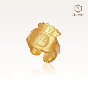 지금이야 24K 순금 99.9 복 주머니 돌반지 3.75g