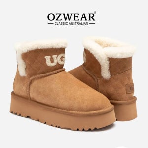 오즈웨어 2025FW 신상 본다이 마테라쎄 플랫폼 시어링 통굽미니부츠