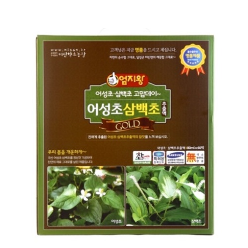 엄지왕 어성초 삼백초 추출액 80ml x 60포, 1개