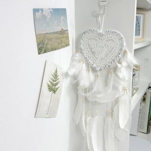 [주식회사랩앤툴스] 더올데이즈 현관문 북유럽 홈데코 깃털 하트 드림캐쳐 인테리어 소품