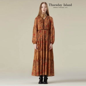 써스데이아일랜드 Thursday Island 벨벳테잎 맥시 원피스(T236MOP150W)