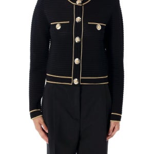 발망 롱 버튼드 블랙 니트 가디건 25FW SLEEVES BUTTONED FF1KL240KI83EAD 142166965