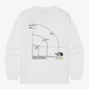 The North Face DOME LOGO L/S R/TEE - OFF_WHITE